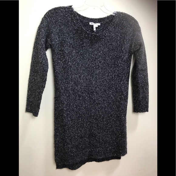 BCBG NWOT Tunic Sweater Dress Zippers Shoulders Knit Soft Minimalist Tunic Top - Picture 2 of 8